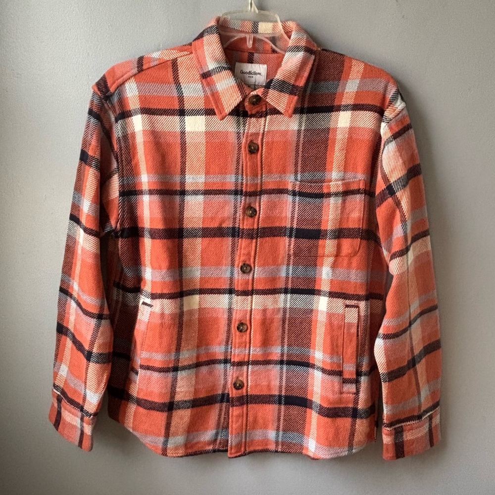 NWT-Goodfellow & Co Men's Heavyweight Flannel Plaid Button Down Shirt-Medium
